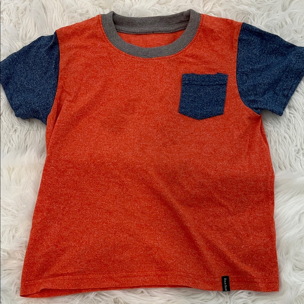 Bad Birdie Kids Red and Blue Colorblock T-Shirt